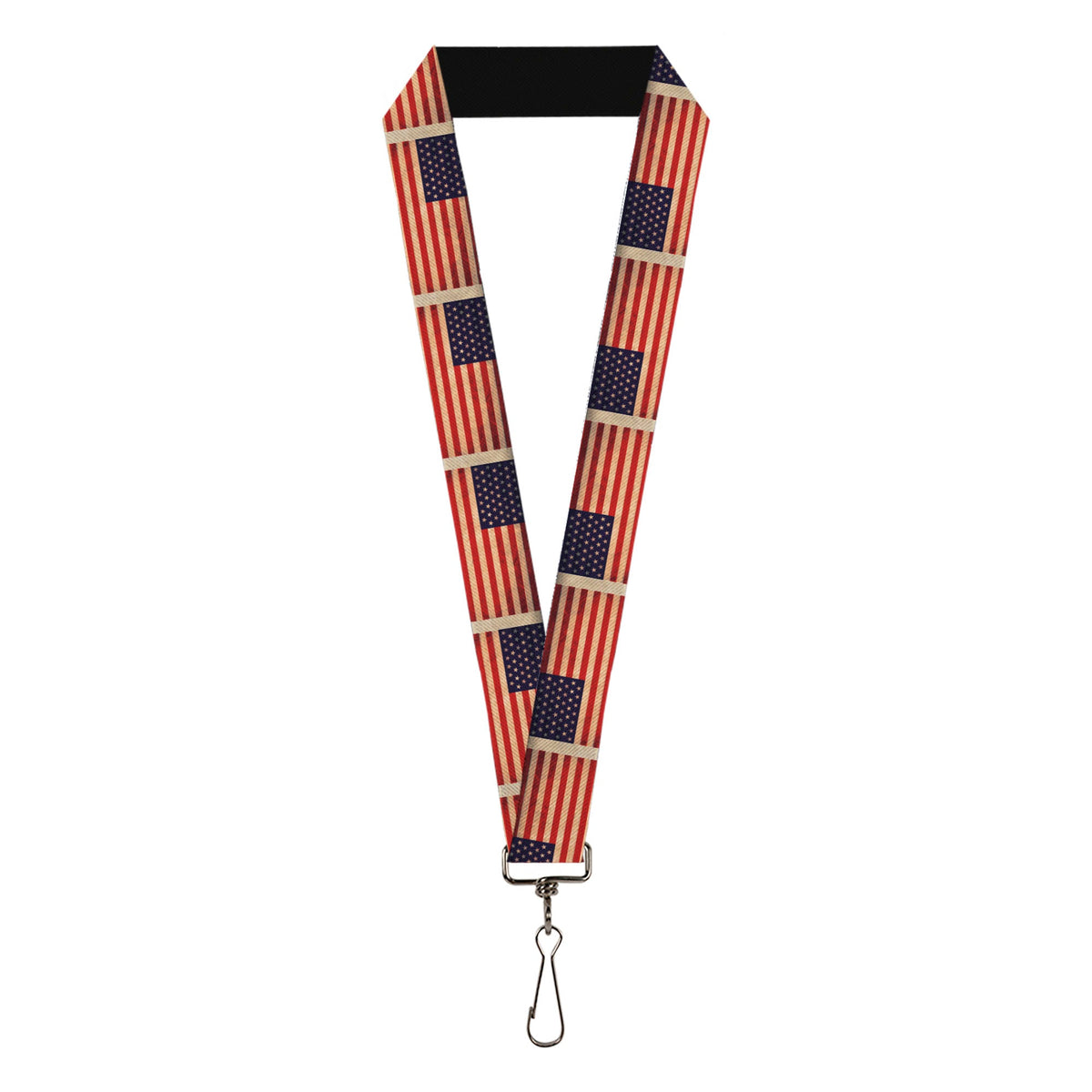 Lanyard - 1.0" - American Flag Weathered Color Repeat