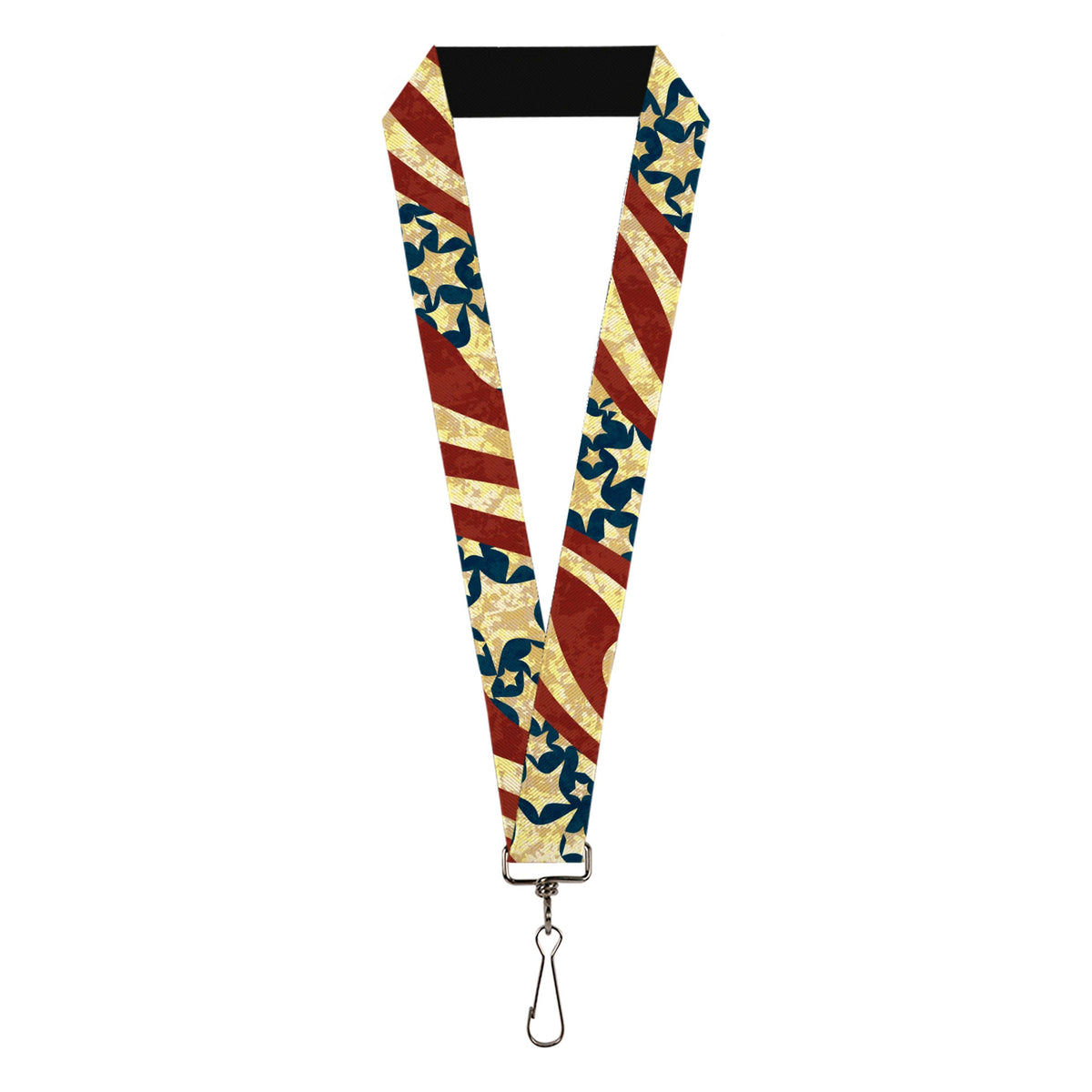 Lanyard - 1.0" - Americana Diagonal Vintage Stars & Stripes2