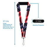 Lanyard - 1.0" - American Flag Vivid CLOSE-UP