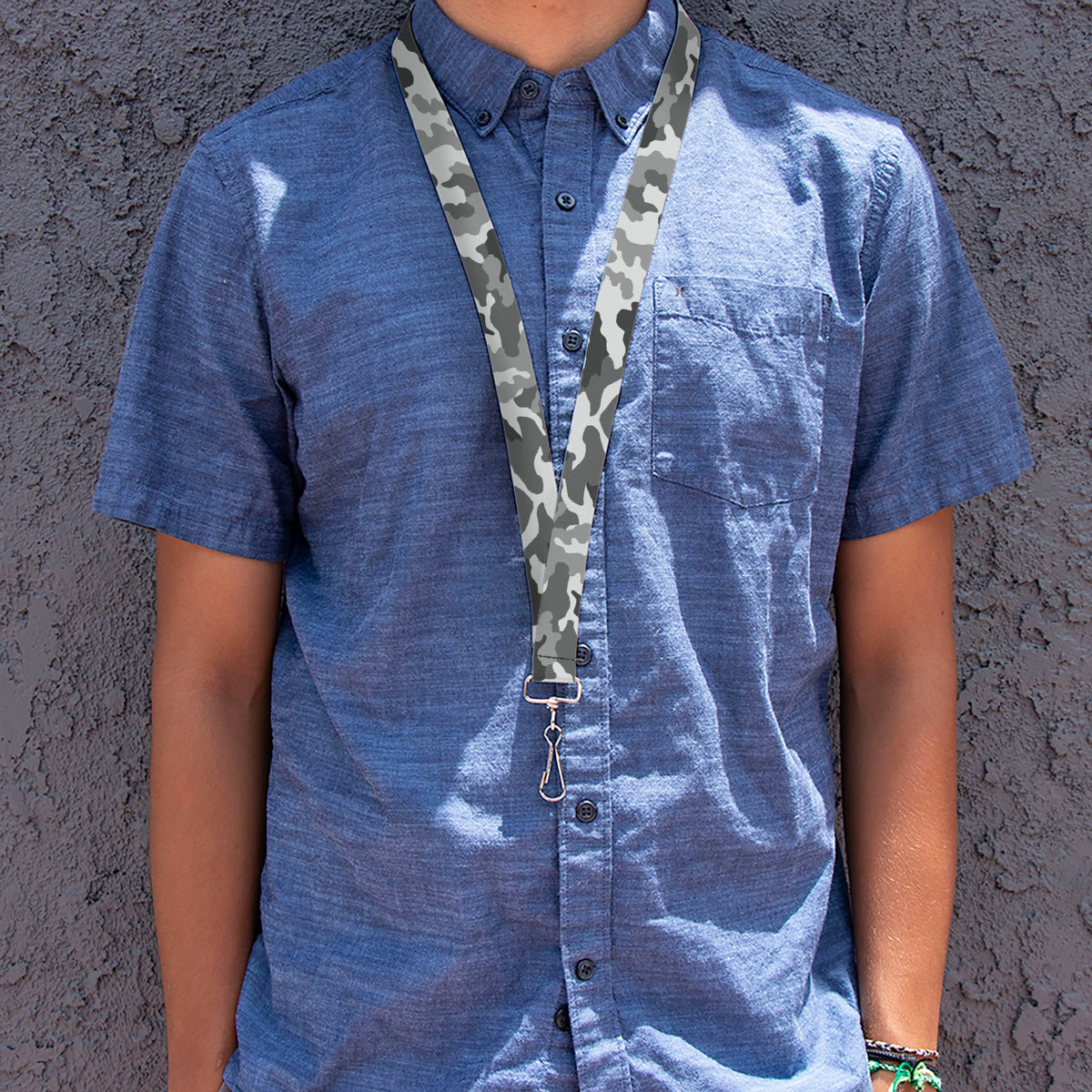 Lanyard - 1.0" - Camo White