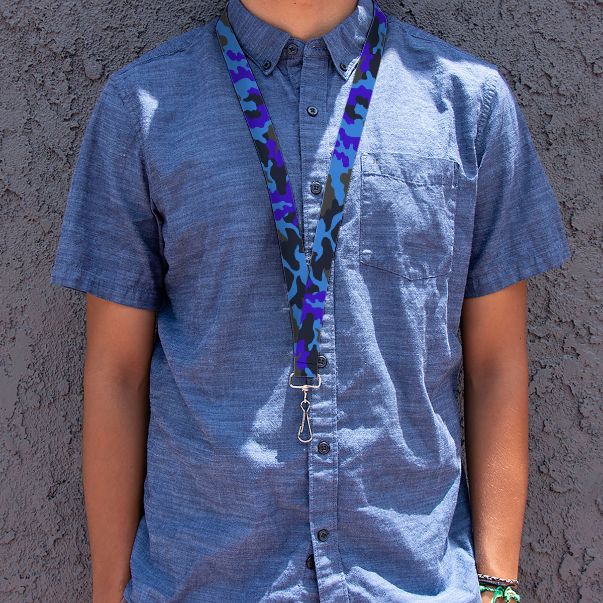 Lanyard - 1.0" - Camo Blue - Buckle-Down - Flyclothing LLC