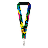 Lanyard - 1.0" - Camo Multi Neon