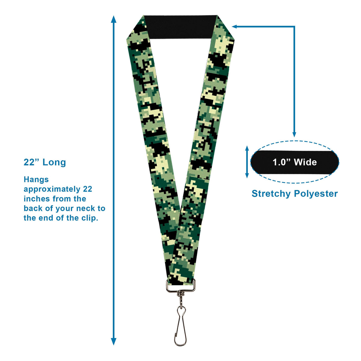 Lanyard - 1.0" - Digital Camo
