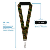 Lanyard - 1.0" - Leaf Camo Browns Greens Black - Buckle-Down - Flyclothing LLC