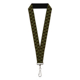 Lanyard - 1.0" - Top Skulls Black Camo Olive - Buckle-Down - Flyclothing LLC