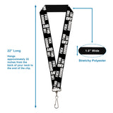 Lanyard - 1.0" - FAFO FUCK AROUND AND FIND OUT Bold Black White - Buckle-Down - Flyclothing LLC