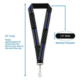Lanyard - 1.0" - FAFO FUCK AROUND AND FIND OUT Thin Blue Line Flag - Buckle-Down - Flyclothing LLC