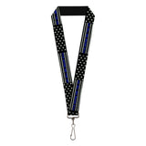 Lanyard - 1.0" - FAFO FUCK AROUND AND FIND OUT Thin Blue Line Flag - Buckle-Down - Flyclothing LLC