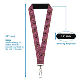 Lanyard - 1.0" - Hunting Camo Pinks