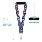 Lanyard - 1.0" - The Apothecary Diaries Chibi Jinshi Flip Pose Blue