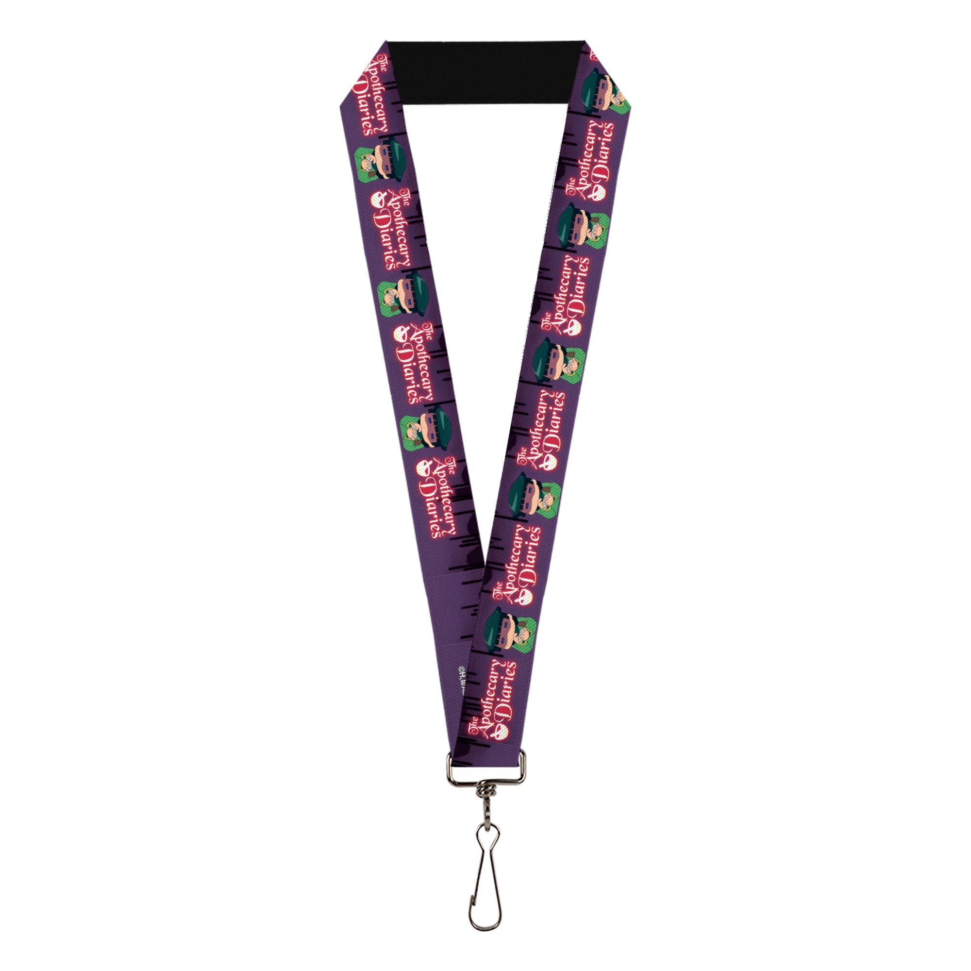 Lanyard - 1.0" - THE APOTHECARY DIARIES Chibi Maomao Pose and Title Logo Purple