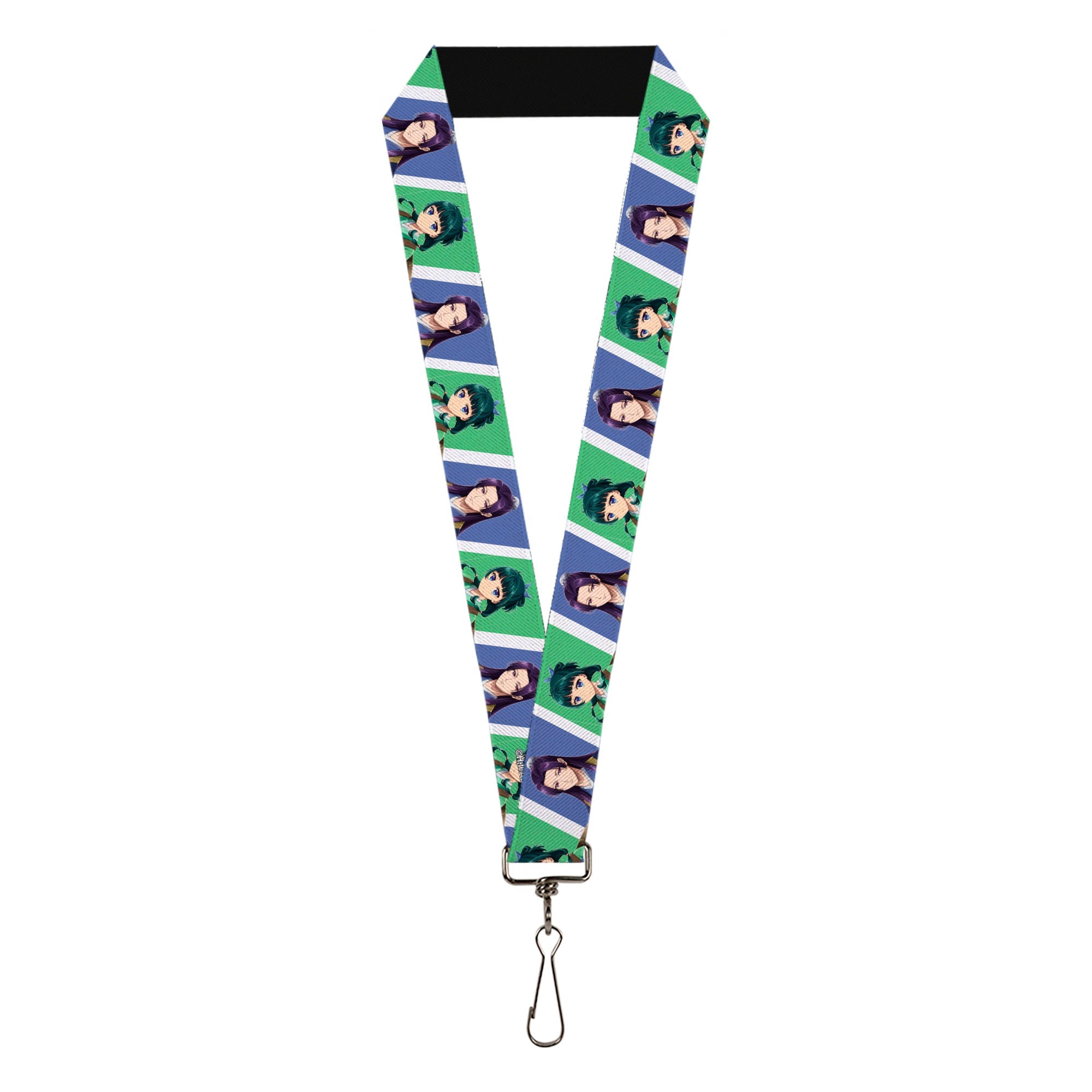 Lanyard - 1.0" - The Apothecary Diaries Jinshi and Maomao Pose Blocks White/Blue/Green