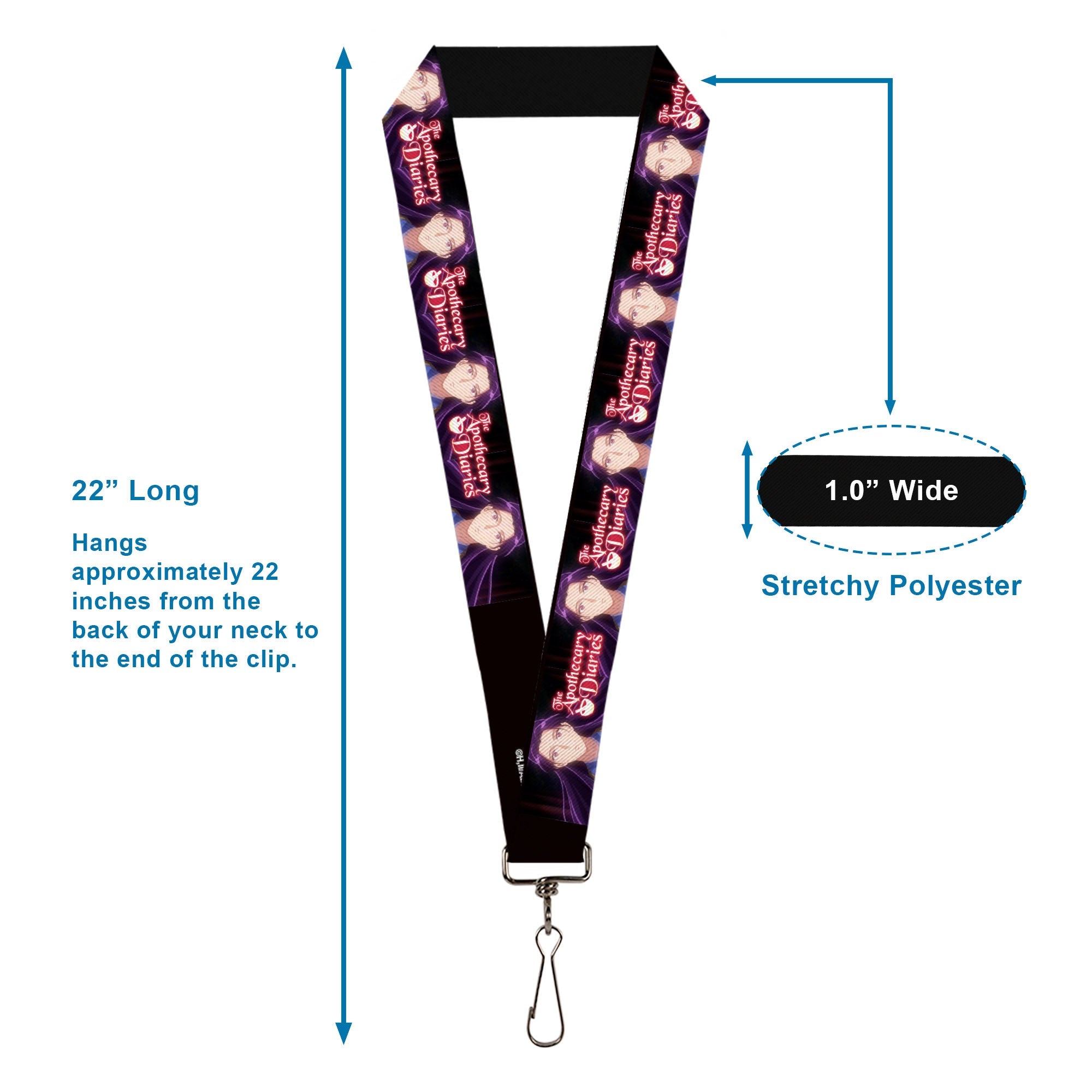 Lanyard - 1.0" - THE APOTHECARY DIARIES Jinshi Pose and Title Logo Black