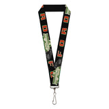 Lanyard - 1.0" - FORD Classic Ford Trucks Vertical Stripe Black Grays Green Red - Buckle-Down - Flyclothing LLC