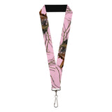 Lanyard - 1.0" - Mossy Oak Country Roots Camo Baby Pink