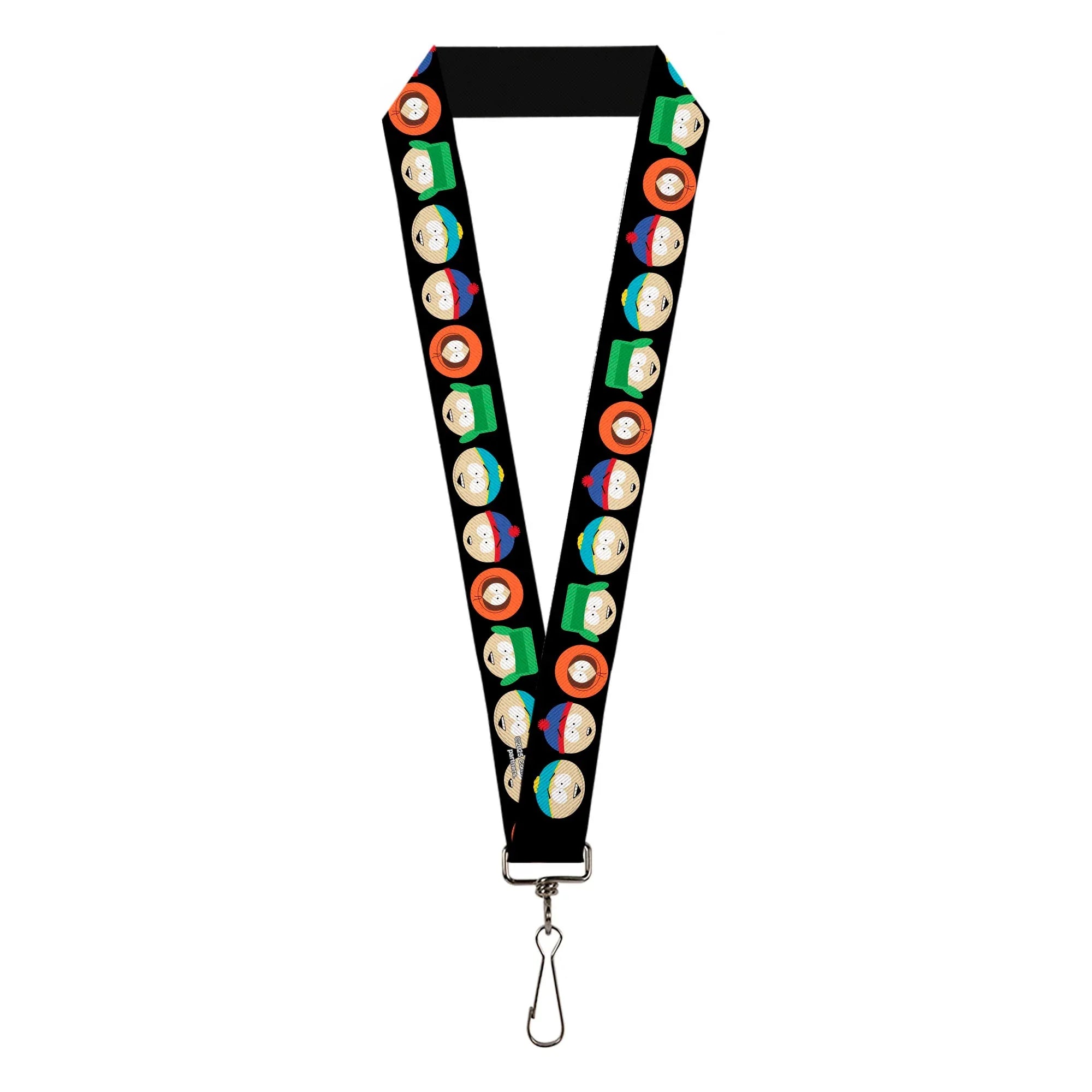 Lanyard - 1.0" - South Park Boys Face Repeat Black - Buckle-Down - Flyclothing LLC