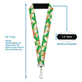 Lanyard - 1.0" - South Park Kyle Expressions Scattered Green - Buckle-Down - Flyclothing LLC