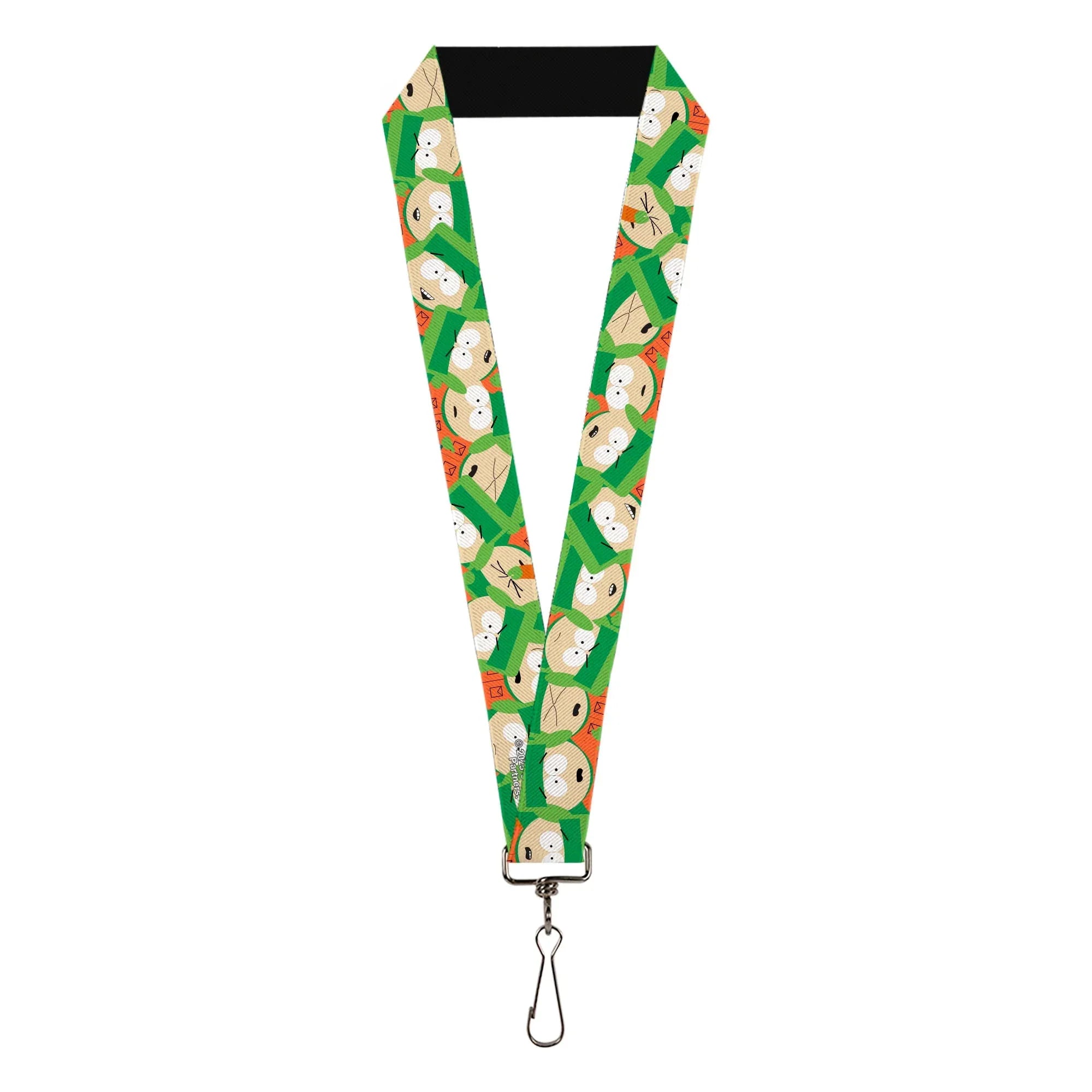 Lanyard - 1.0" - South Park Kyle Expressions Scattered Green - Buckle-Down - Flyclothing LLC