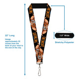 Lanyard - 1.0" - GREMLINS 1984 Gizmo Face Close-Up Black