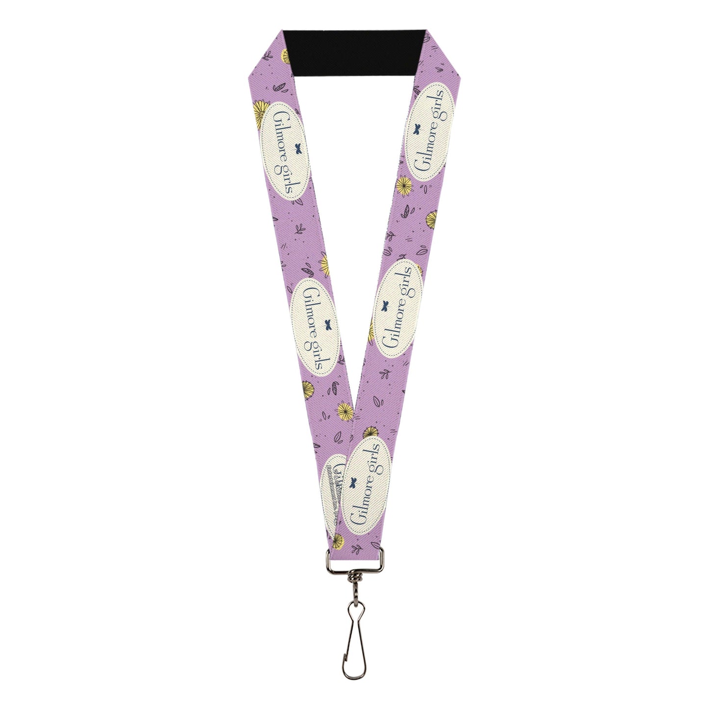 Lanyard - 1.0" - GILMORE GIRLS Title Logo and Flower Petals Lavender/White/Blue