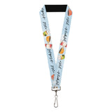 Lanyard - 1.0" - GILMORE GIRLS Luke's Coffee Shop Icons and Script Blue