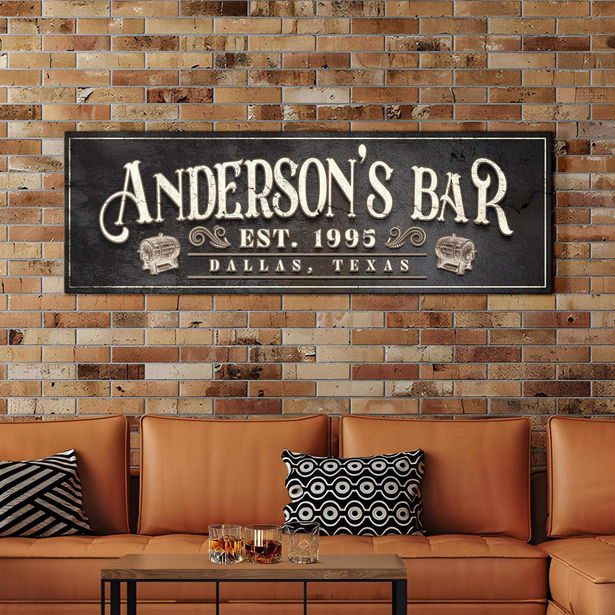 Personalized Bar Sign II - Tailored Canvases - Flyclothing LLC