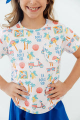 La Dolce Vita Ruffle Pocket Tee - Mila & Rose ® - Flyclothing LLC