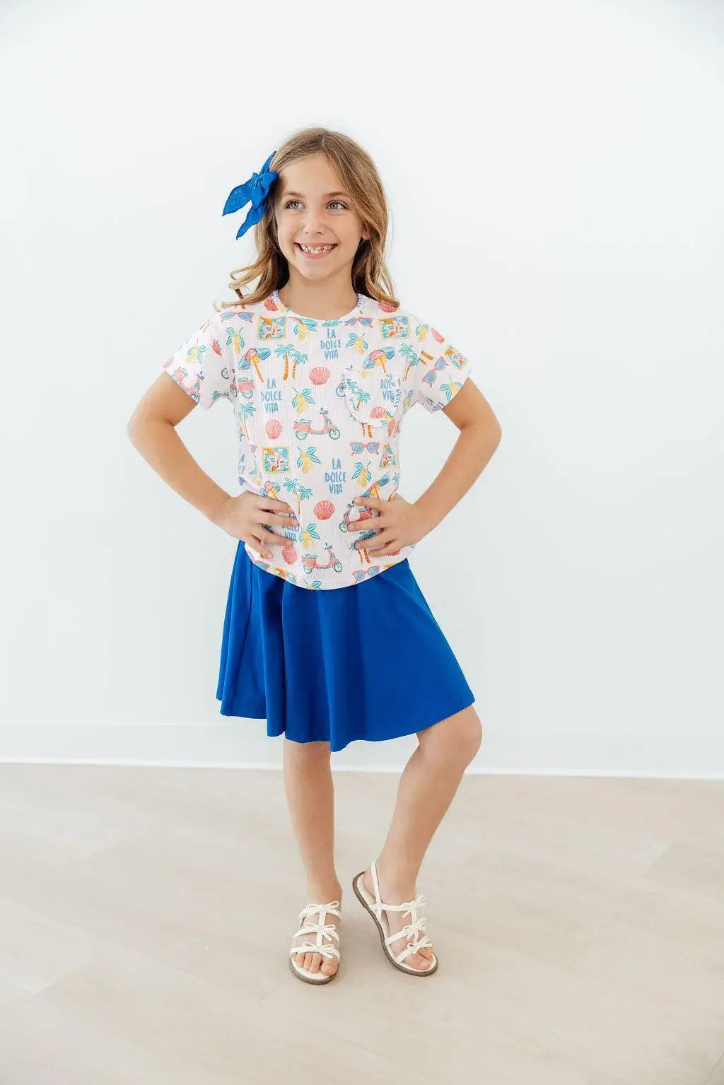 La Dolce Vita Ruffle Pocket Tee - Mila & Rose ® - Flyclothing LLC