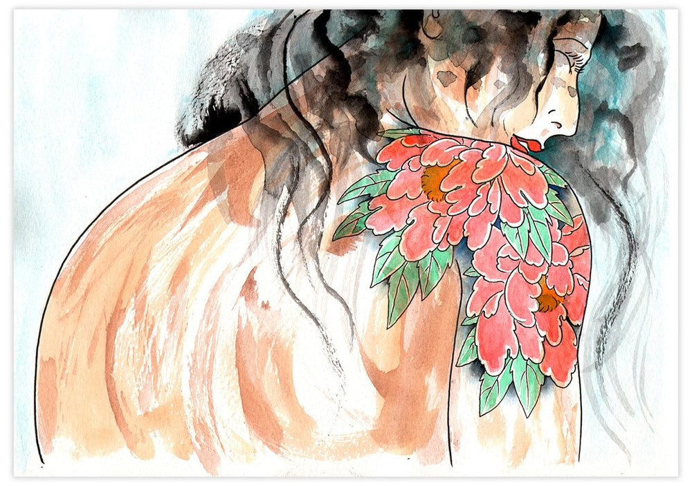 Black Market Art Company Lady Tattooed & Lady Botan Print