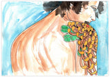 Black Market Art Company Lady Tattooed & Lady Chrysanthemum Print