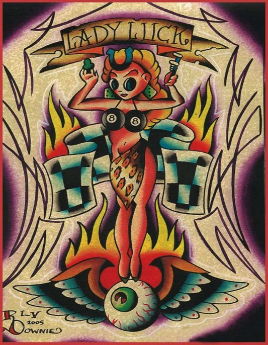Black Market Art Company Lady Luck Print - Black Market Art Company - Flyclothing LLC