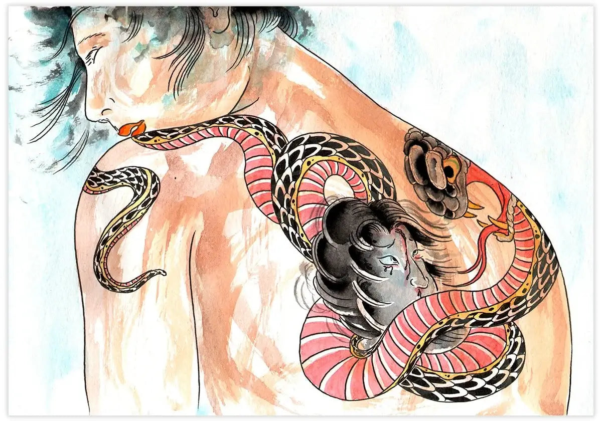 Black Market Art Company Lady Tattooed & Lady Namakubi Print - Black Market Art Company - Flyclothing LLC