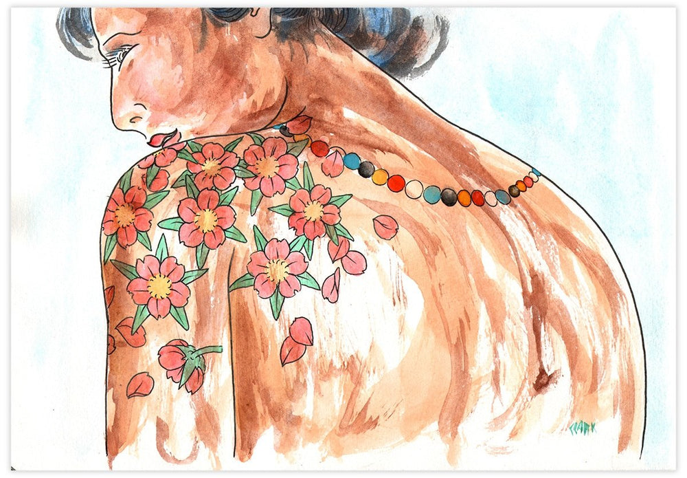 Black Market Art Company Lady Tattooed & Lady Sakura Print