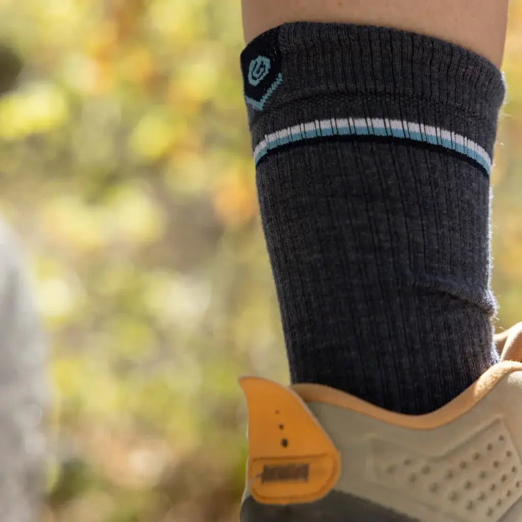 Lake - Hike Crew Lightweight Merino Wool Sock - GRIP6 - Flyclothing LLC