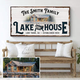 Personalized Lake House Sign - Tailored Canvases - Flyclothing LLC