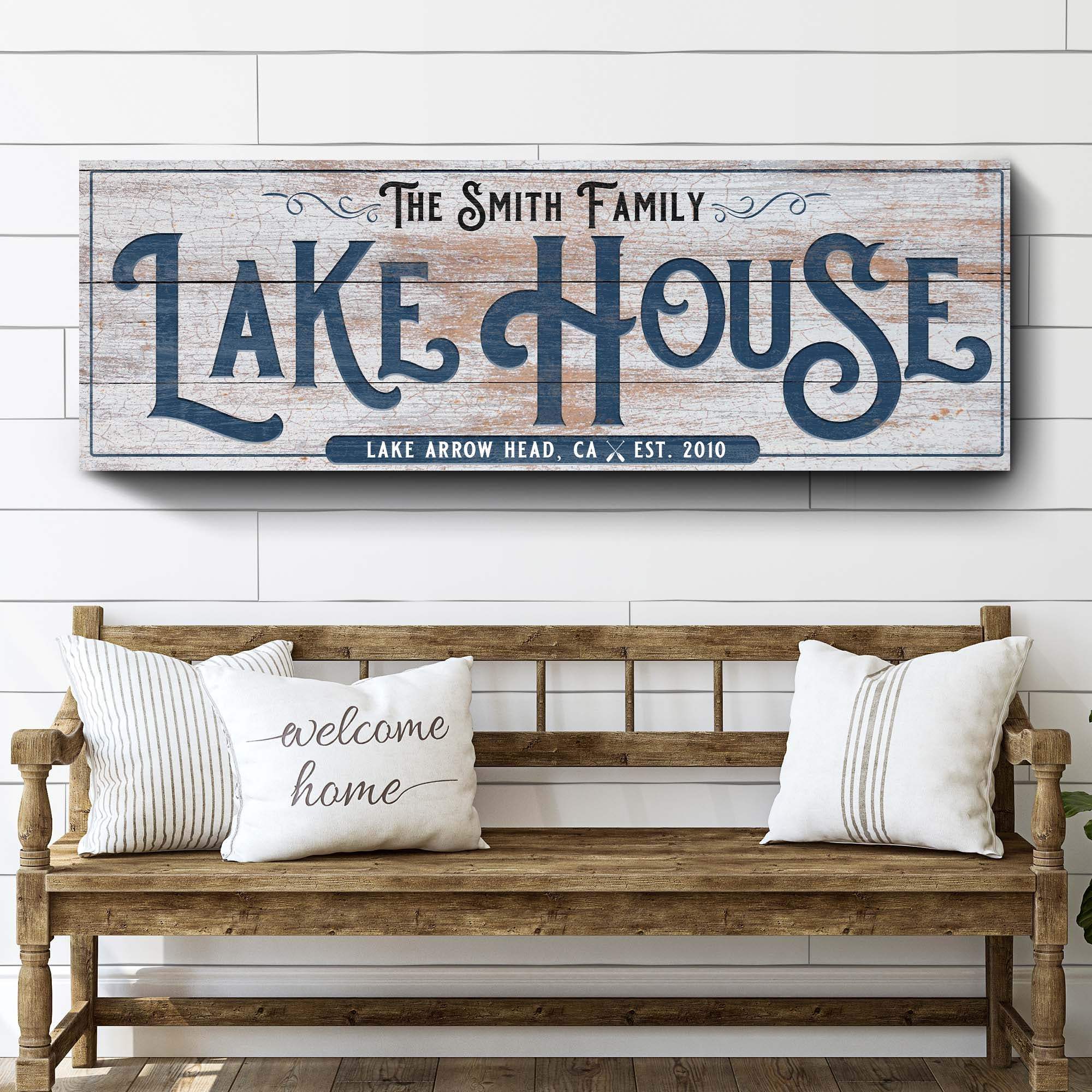 Personalized Lake House Sign III - Tailored Canvases - Flyclothing LLC