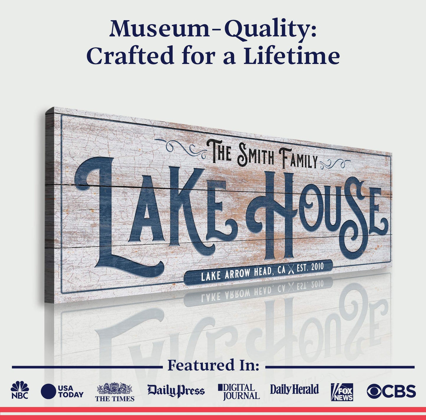 Personalized Lake House Sign III - Tailored Canvases - Flyclothing LLC