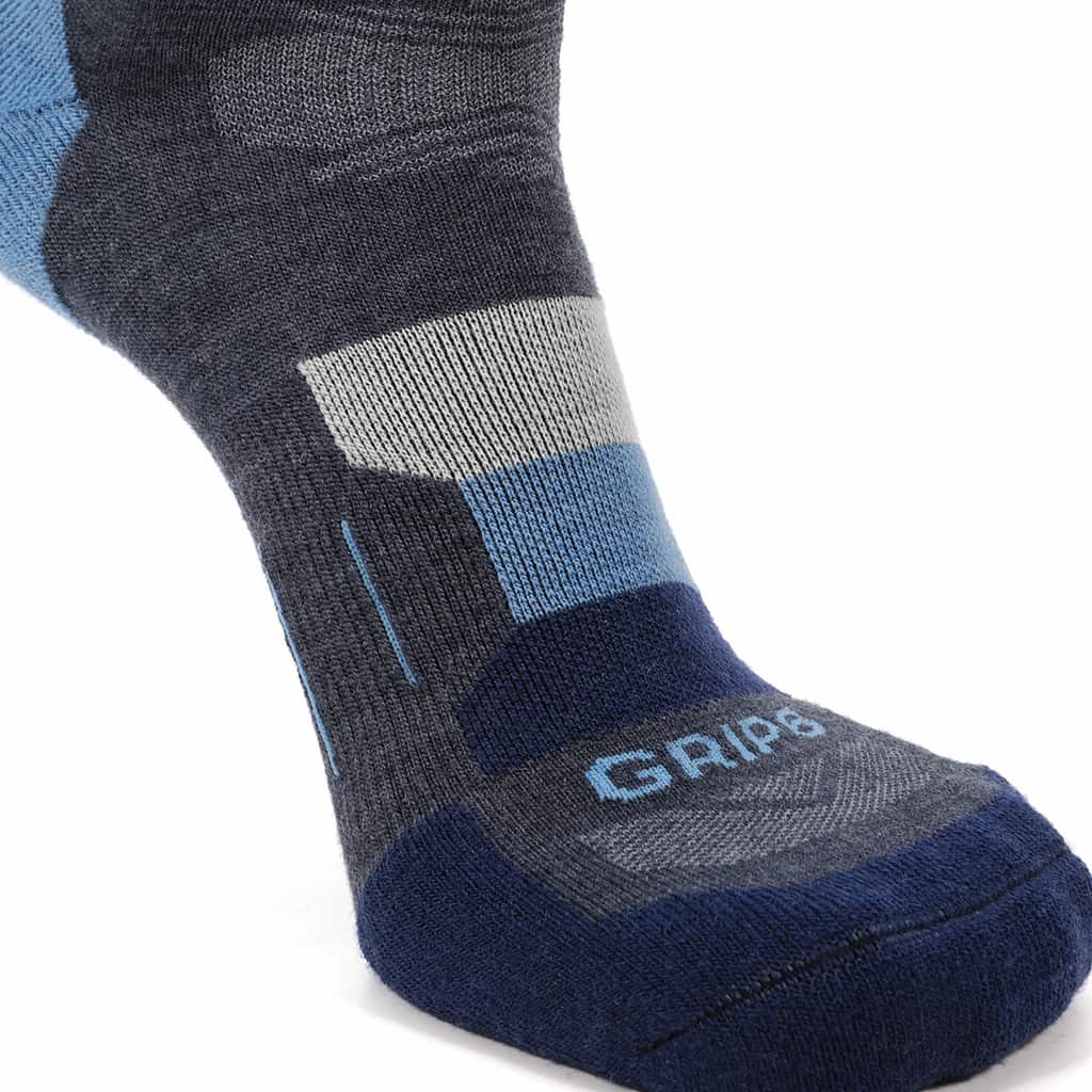 Lake - Hike Crew Lightweight Merino Wool Sock - GRIP6 - Flyclothing LLC
