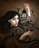 Black Market Art Company Lantern Girl Print