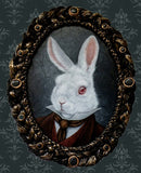 Black Market Art Company White Rabbit Print