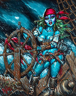 Black Market Art Company Lashed to The Wheel Print