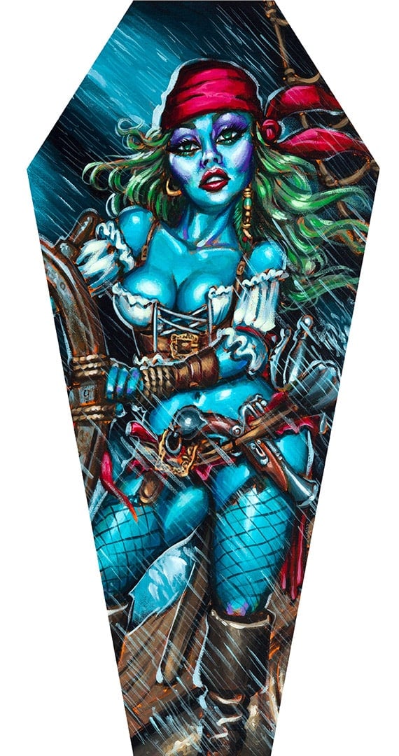 Black Market Art Company Lashed to the Wheel & Stretched Coffin Canvas Print