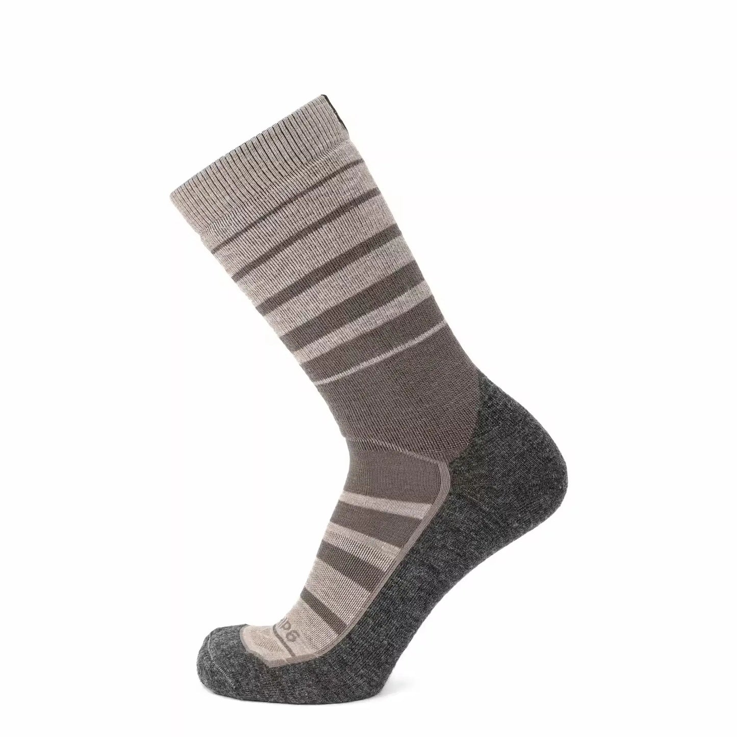 Latte - Hike Crew Heavyweight Merino Wool Sock - GRIP6 - Flyclothing LLC