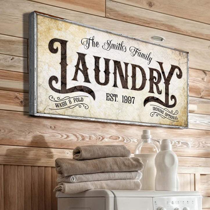 Family Laundry Sign II - Tailored Canvases - Flyclothing LLC