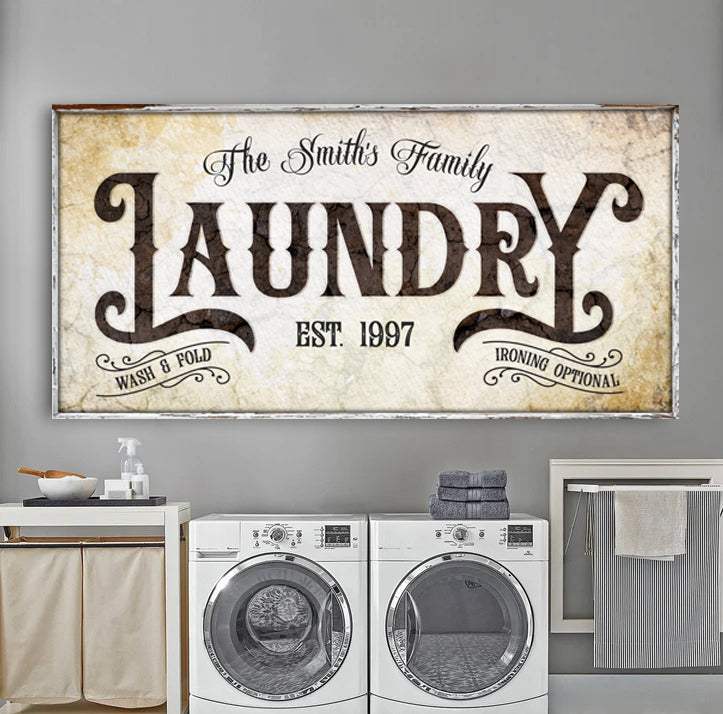 Family Laundry Sign II - Tailored Canvases - Flyclothing LLC