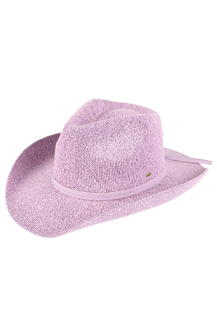 C.C Women's Terry Cloth Band Trim Cowboy Hat - Madeline Love - Flyclothing LLC