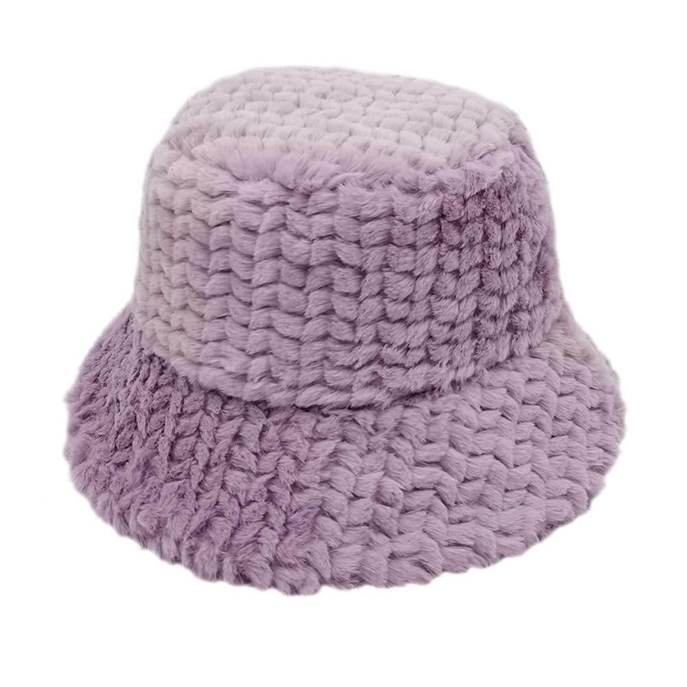 Fuzzy Faux Fur Bucket Hat - Madeline Love - Flyclothing LLC