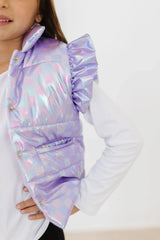 Lavender Haze Checker Puffer Vest - Mila & Rose ® - Flyclothing LLC