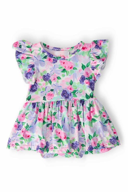 Lavender Love S/S Flutter Twirl Bodysuit - Mila & Rose ® - Flyclothing LLC