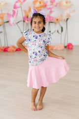 Lavender Love S/S Ruffle Tee - Mila & Rose ® - Flyclothing LLC